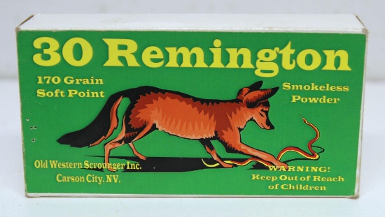 Full Box Old Western Scrounger Inc. .30 Remington 170 gr. SP Cartridges