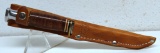 Ka-bar No. 1228 Hunting Knife with Leather Sheath, 3 5/8