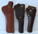 3 Leather Holsters for 7