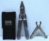 SOG Power Plier Multi-Tool in Nylon Sheath and SOG Crossgrip Multi-Tool, No Sheath