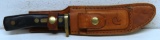 Schrade 165 DU Ducks Unlimited Hunting Knife with Leather Sheath, 5 1/4