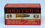 Full Vintage Box Herter's .22 LR Cartridges