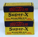 2 Full Boxes Western Super-X .22 LR Hollow Point Cartridges