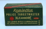 Full Vintage Box Remington Police Targetmaster .22 LR Cartridges