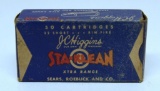 Full Vintage Box Sears, Roebuck and Co. J.C. Higgins Sta-Klean Xtra Range .22 Short Cartridges