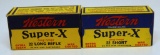 Full Vintage Box Western Super-X .22 LR and Full Box Western Super-X .22 Short Cartridges