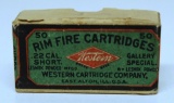 Full Vintage Sealed Two Piece Box Western .22 Short Gallery Special Cartridges