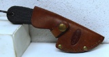 KA-BAR No. 1442 Fixed Blade Skinning Knife with Leather Sheath, 2 1/4