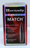 Full Box of 100 Hornady Match .22 Cal. 75 gr. BTHP .224