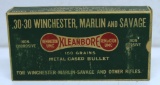 Full Vintage Remington Dog Bone Box .30-30 Win. 160 gr. Cartridges