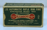 Full Vintage Remington Dog Bone Box .22 Automatic Rifle Rim Fire Cartridges for Winchester Model