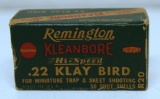 Full Vintage Box Remington .22 Klay Bird Shotshell Cartridges