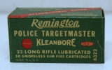 Full Vintage Box Remington Police Targetmaster .22 LR Cartridges