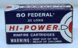 Full Vintage Box Federal Hi-Power .22 Long Cartridges