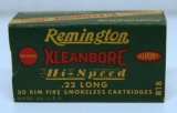 Full Vintage Box Remington .22 Long Hollow Point Cartridges