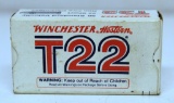 Full Vintage Box Winchester Western T22 .22 Short Standard Velocity Cartridges