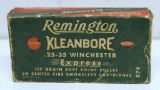 Full Vintage Box Remington .25-35 Winchester 117 gr. SP Cartridges
