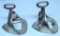 Pair Nickle Plated Heart Shape Side Saddle Stirrups