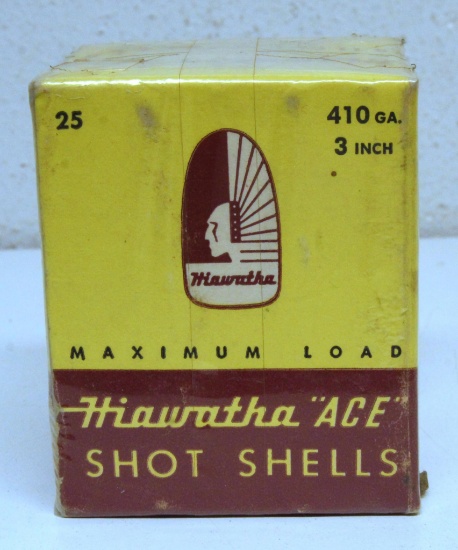 Full Vintage Box Gambles Hiawatha "Ace" .410 Ga. 3" Shotshells