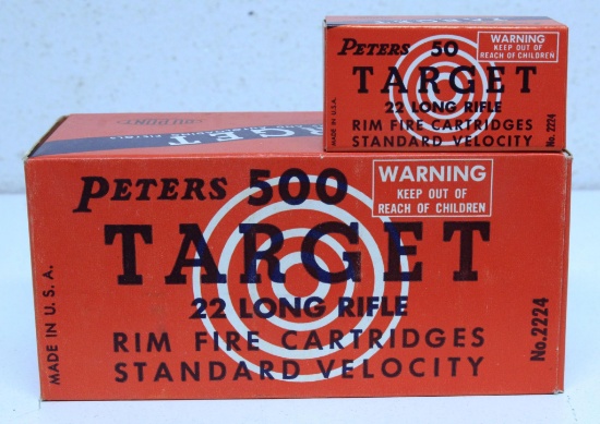 Full Vintage Brick Peters Target .22 LR Cartridges