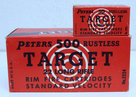 Full Vintage Brick Peters Target .22 LR Cartridges