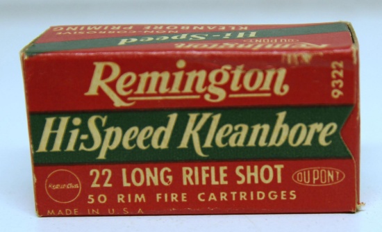 Full Vintage Box Remington .22 LR Shot Cartridges