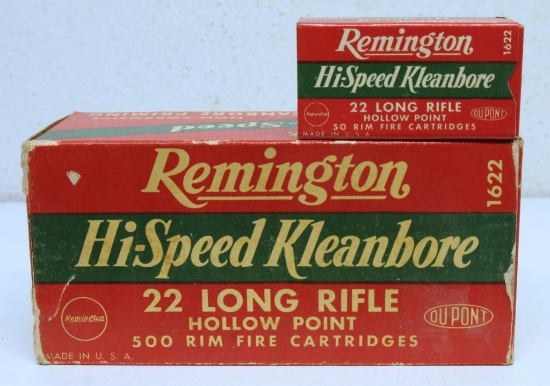 Full Vintage Brick Remington Hi-Speed Kleanbore .22 LR Hollow Point Cartridges