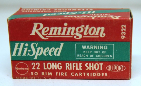 Full Vintage Box Remington .22 LR Shot Cartridges