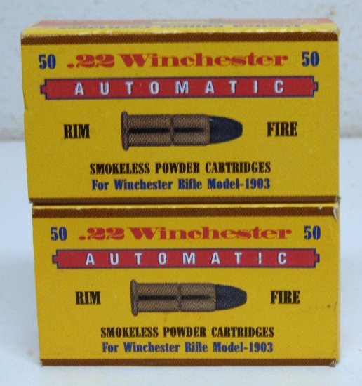 2 Full Boxes Old Western Scrounger Limited Edition Cartridges .22 Winchester Automatic Rim Fire for
