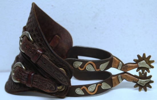 Marked Winchester Hand Forged Gal Leg Cowboy Spurs