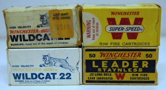 2 Different Full Vintage Boxes Remington .22 Long Cartridges and Full Vintage Box Remington .22 LR