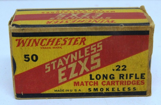 Partial Vintage Box of 48 Winchester Staynless EZXS .22 LR Match Cartridges