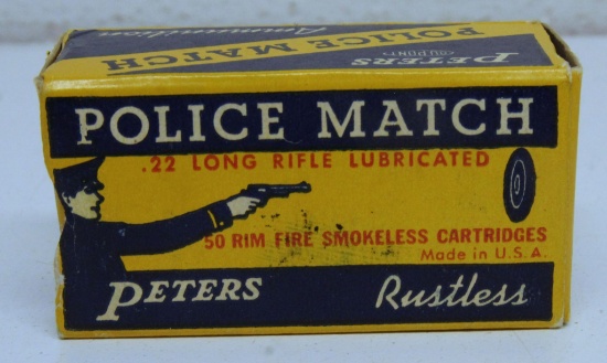 Full Vintage Box Peters Police Match .22 LR Cartridges