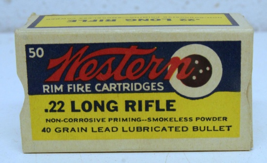 Full Vintage Western Target Box .22 LR Cartridges Army Lot 305 1940