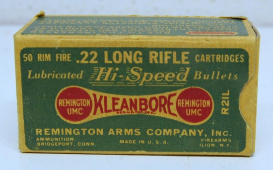 Full Vintage Remington Dog Bone Box .22 LR Hi-Speed Cartridges