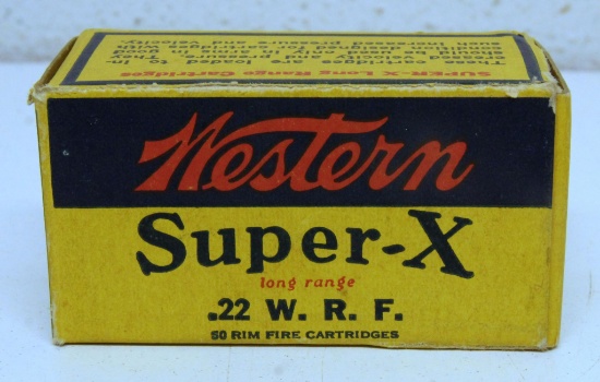Full Vintage Box Western Super-X .22 WRF Cartridges