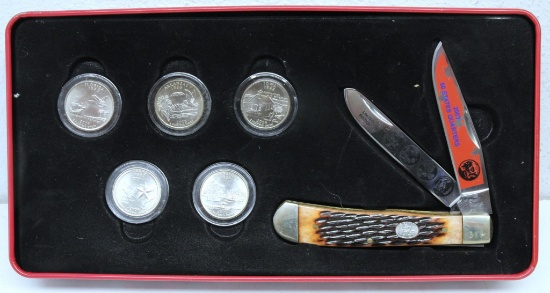 United States Mint Commemorative Knife & Coin Set