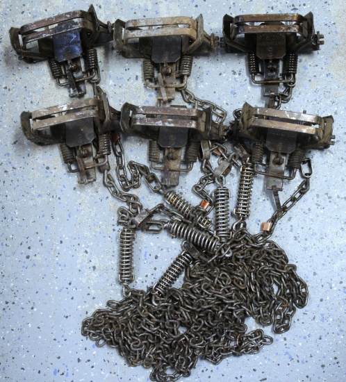 6 Bridger #2 Double Coil Spring Leg Hold Traps