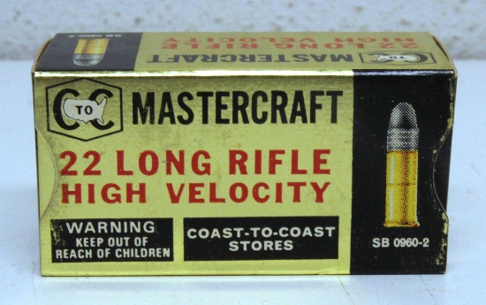 Full Vintage Box Coast-to-Coast Mastercraft .22 LR High Velocity Cartridges