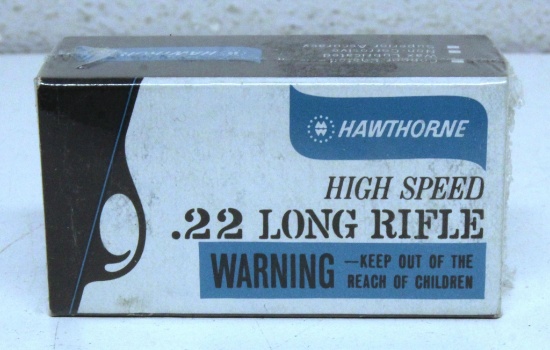 Full Vintage Box Montgomery Ward Hawthorne .22 LR Cartridges