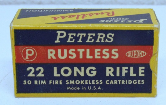 Full Vintage Box Peters Rustless .22 LR Cartridges