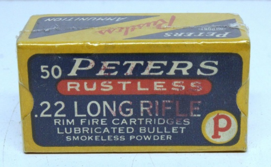 Full Vintage Box Peters Rustless .22 LR Cartridges