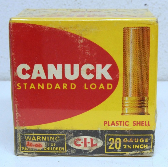 Full Vintage Box Canuck 20 Ga. 2 3/4" Shotshells