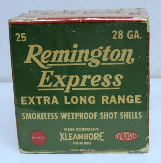 Full Vintage Box Remington Express 28 Ga. Shotshells