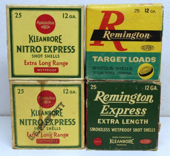 Full Vintage Box Remington Nitro Express 12 Ga. 2 3/4", Partial Vintage Box 21 Remington Nitro
