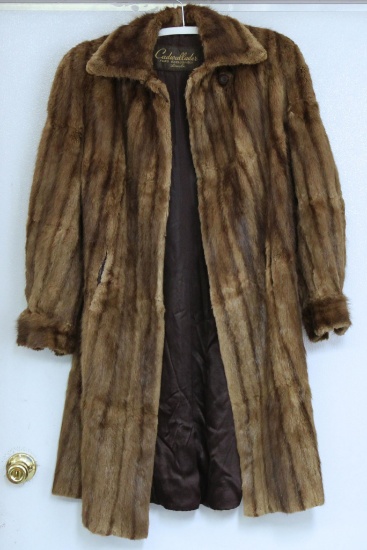 Old Mink Coat, Tag Reads "Cadwallader Furs Exclusively Lincoln"