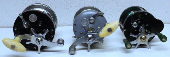 3 Ocean City Vintage Fishing Reels, #112, #950, Imperial