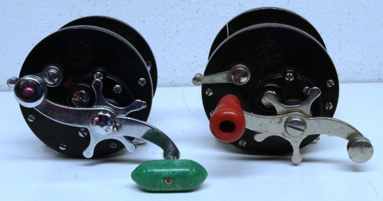 2 Vintage Penn Fishing Reels, Penn #85 and Penn Delmar #285