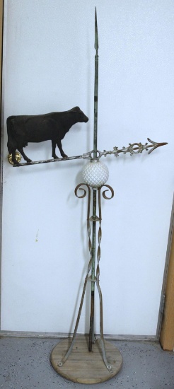 LOCAL PICKUP ONLY!!! We will NOT ship this item! Large Cow Weathervane Arrow Complete with Lightning