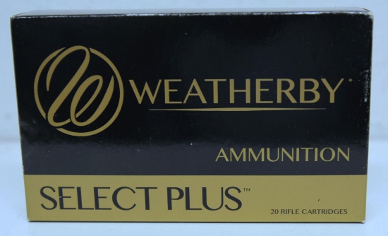 Full Box Weatherby Select Plus .257 Wby Magnum Ultra High Velocity 115 gr. Nosler Ballistic Tip